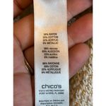 Sweater Women's Size XL Chevron White Gold Sparkle Chico's 3 Photo 3