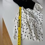 ZUM ZUM Vtg 80s Taffeta Ivory Black Polka Dot Bow Back Strapless Prom Dress 9 Jr Size undefined Photo 7