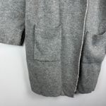 BLANK NYC  Cardigan Womens Medium Heather Gray Wool Blend Knit Long Sleeve Hooded Photo 3