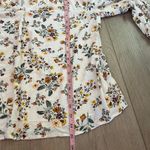 st. john's bay St. John’s Bay Women’s Cream Floral Blouse Size Large Photo 5