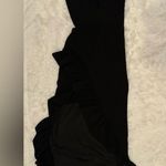 Dress the Population anthropologie  charlene square neck ruffle side slit sz S Photo 3