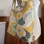Handmade Tropical floral Yellow Green Shoulder Bag Photo 2