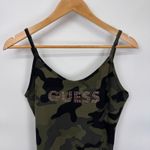 Guess ‎ Camo Romper Jumpsuit Bodysuit Rhinestone Logo Sleeveless Green Womens XL Photo 2