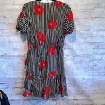 Madewell  Dress Womens 6 Ruffle Wrap Dress Candied Orchids Striped Floral career Photo 5