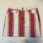 frame denim FRAME Striped Red and White Women's Skirt Photo 4