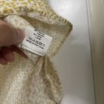 Vilagallo Back Button Short Sleeved Cotton Leopard Print Blouse Size 38/ Small Yellow Photo 4