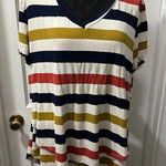 Latched Mama Cream Striped Nursing Top in 2X Size undefined Photo 0