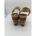 Kate Spade Espadrille Wedges Womens 8 Rainbow Striped Vacation 3.75" Heel Travel Photo 3