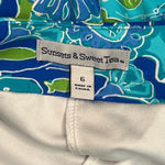 Sunsets and Sweet Tea Skort Sz 6 Blue Green Paisley Print Side Zip Golf Tennis P Photo 6