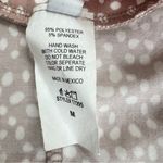 Acting Pro  Pale Mauve Sleeveless V Neck Top With Ivory Dots Size Medium Photo 10