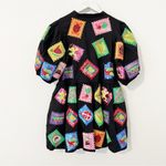 Queen of Sparkles Black Fruit Stamps Dress Multicolor Sequin Size XS Photo 5