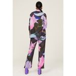 UNTITLED IN MOTION Purple Floral Intuition Tie Closure Trouser Pants size Small Blue Photo 6