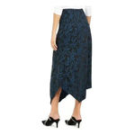 Alfani  Black/Teal Floral Asymmetrical Hem Midi Skirt NEW 14 Photo 7
