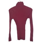 Sundance  Red Ribbed Knit Fitted Turtleneck Long Sleeve XS Photo 2