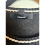 Forever 21  W Academic Crewneck Sweater Size Small Black White Neutral Photo 2