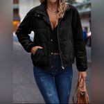 Women's Black Corduroy Jacket Photo 2