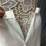 Vintage White Lace Petticoat Slip Skirt Medium Elastic Waist Tulle Ruffle Bridal Photo 7