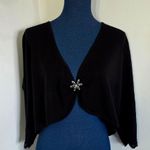 Lane Bryant  Dressy Black Knit Cardigan Shrug with Rhinestone Clasp Photo 0