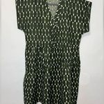 Sandra Darren  52Seven Green and White Patterned Summer Dress Size XL Photo 1