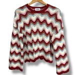 27 Miles Crochet Knit Multicolor Wonder Top Red Size M Photo 1