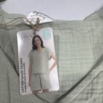 Serra Lounge Wear Green Cotton Gauze Pajama Set Shorts & Top Size L Sleepwear Pj Photo 4