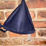 J.Crew NWT  Black Ribbed Triangle Bikini Swim Bathing Suit Top Women's Size 2X Photo 2