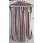 Old Navy  Shirt Dress Sz LG Linen Blend Striped Casual Lightweight Office Work Photo 1