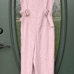 Charlotte Russe  dusty pink pinstripe wide leg jumpsuit, Small Photo 0