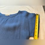 Terzo Millennio Blouse, Linen and Cotton, Short Sleeve,Size‎ Small. Blue Photo 5