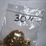 Vintage Gold Plated Filagree Heart Charm with Crystals Photo 9