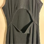 Aerie  Open Back Black Midi Dress Size Medium Photo 3