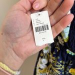 Anthropologie  Floral Ruffled Strapless Blue A Line Dress NWT Size Large Photo 6