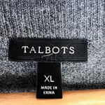 Talbots Cardigan Sweater Women XL Gray Beaded Lambswool Soft Holiday Cocktail Photo 4