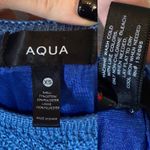 AQUA Puff Sleeve Crocheted Midi Dress Blue size XS Photo 5