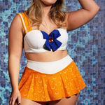Hot Topic Sailor Moon Sailor Venus Cosplay Swimsuit SET Photo 0