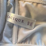 Cacique Lane Bryant White Orange Floral T-shirt Bra Black Lace Back 42D Photo 4