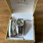 Folio Silver Watch and Bracelet Set Photo 0