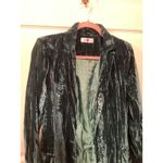 Buddy Love Heff Crushed Velvet Blazer in Dark Forest, size S Green Photo 2