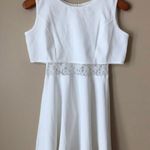 White Dress With Lace Underlay Size XS Photo 3
