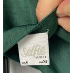 Selfie Leslie Forest Green Ava Cowl Neck Satin Drawstring Midi Dress Size XS Photo 10