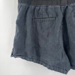 Athleta  Cabo Shorts Size 16 100% Linen Washed Out Black Pull On Summer Casual Photo 6