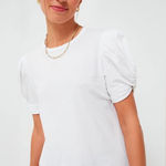 Tuckernuck Pomander Place top White Vesty Puff Short Sleeve Crewneck cotton tee Photo 0