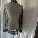 Chic Black Lace Women's Robe Size M Photo 5