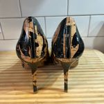 G.I.L.I. Camo Cork Georgette Heels Size 8 Black Photo 2