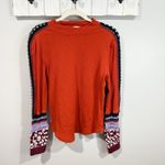 Free People Switch It Up Thermal Top Orange Womens Large EUC Photo 1
