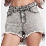 One Teaspoon  Bonita High Waist Gray Raw Hem Shorts Size‎ 24 Photo 0