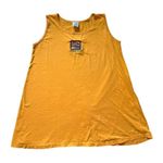 Vintage Cancun Tropical Vacation Tank Top Yellow loose Fit 100%Cotton Womens XL Gold Photo 0