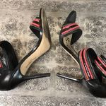 Sam Edelman Black Leather Stilettos with Zipper & Bead Straps Size 8M Photo 4