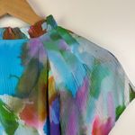 Marie Oliver Frida Dress Watercolor Small Mini Tiered Flowy Colorful Resort Photo 3