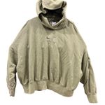 Nike  Olive Green Hoodie Oversized Center Logo Hoodie size Large Photo 8
